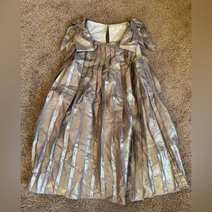Gymboree Shimmering Silver Kids Dress with Bow Details